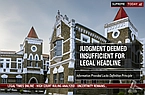 Information in Provided Judgment is Insufficient to Formulate a Legal Principle or Headline